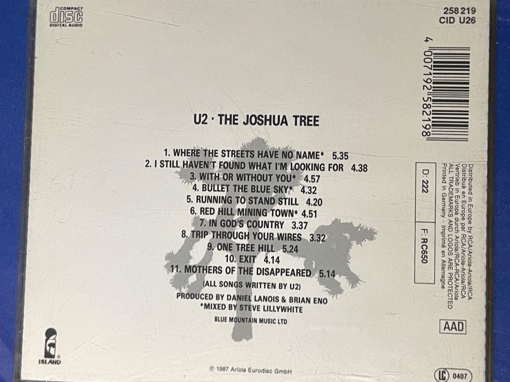 CDs: U2 - The Joshua Tree – Gebraucht aus Muri b. Bern von AdidasCollector 3