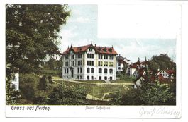 Gruss aus Heiden (AR) Neues Schulhaus  Stempel Speicher 1903