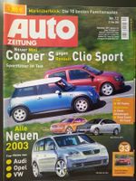 Auto Zeitung Nr. 12/ 2002 Cooper S vs. Clio Sport Audi VW