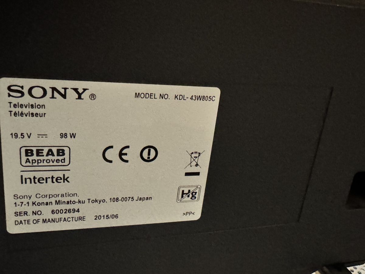 Sony Televisori: Smart tv Sony 43 pouce  – Usato da Givisiez venduto da nga_g758 2