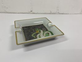 Aschenbecher Limoges Porzellan Schlangenmotiv Goldrand