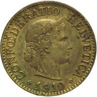 Schweiz 10 Rappen 1919