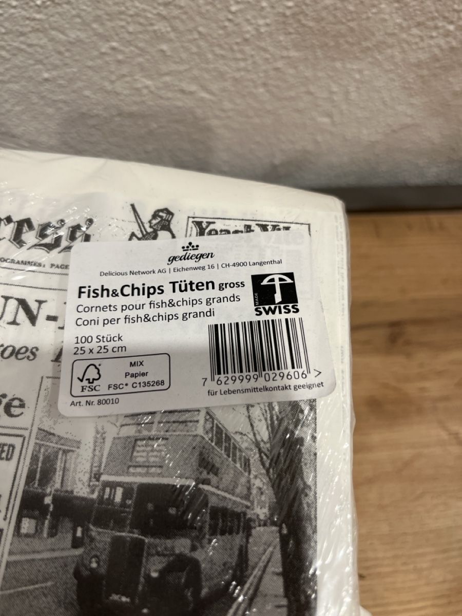 Altro per Eventi aziendali & Feste: Tüten Fisch and Chips, Popcorn – Nuovo e nell'imballaggio originale da Sachseln venduto da sewa20 1