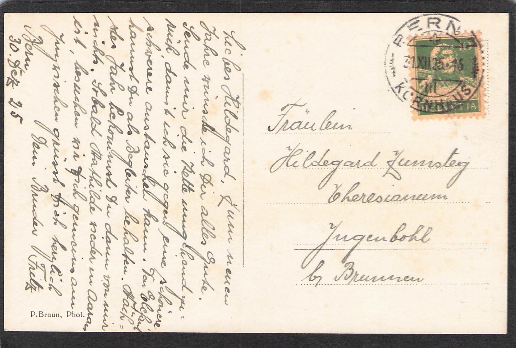 Cartoline postali: ,Gstaad , Oldenhorn , 1925 – Usato da Reichenburg venduto da ibiza18 1