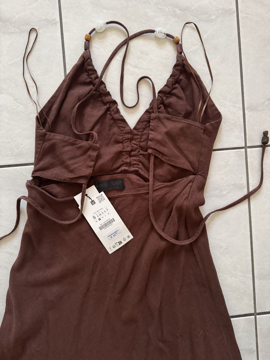 Zara Vestiti: Zara Kleid, Gr. S, Braun – Nuovo e nell'imballaggio originale da Hergiswil NW venduto da kaufe_bei_kaufmann 5