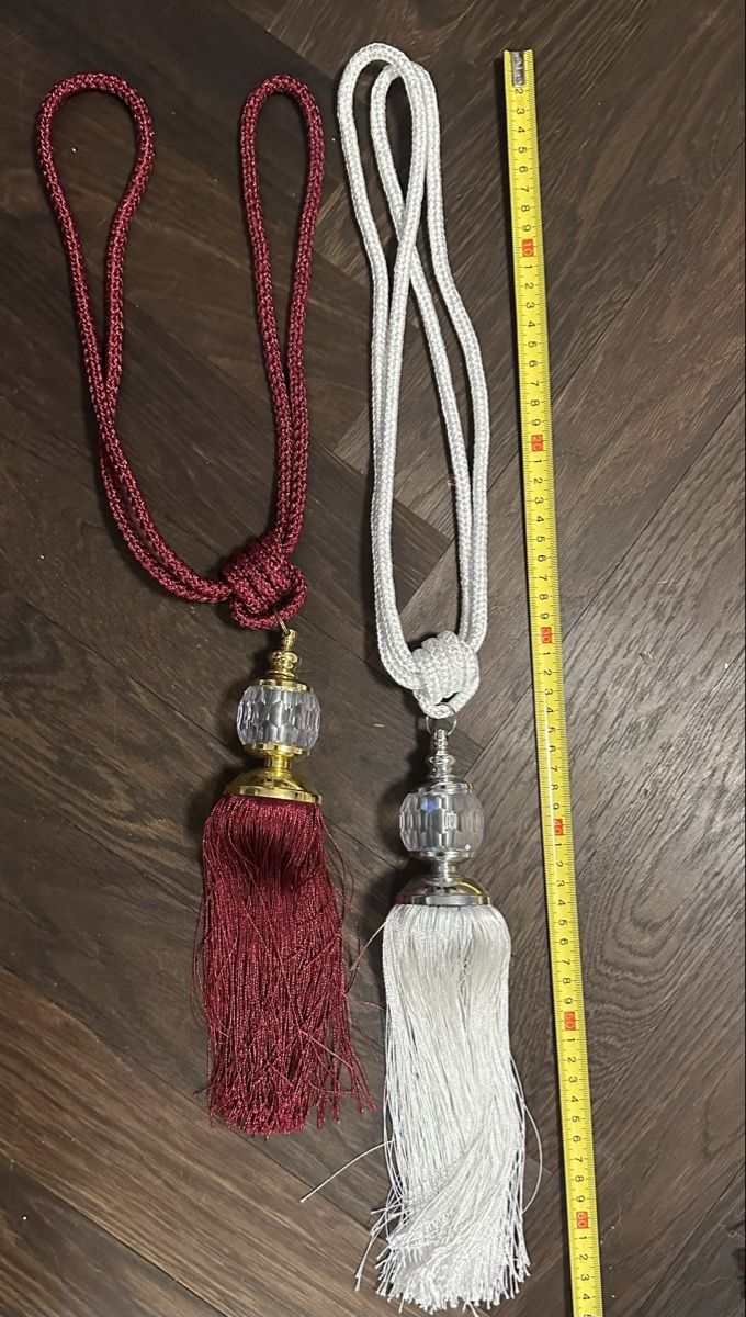 Tutte le decorazioni: Elegant Curtain Tiebacks - Burgundy & white – Nuovo (secondo la descrizione) da Dübendorf venduto da Highqualityonly 1