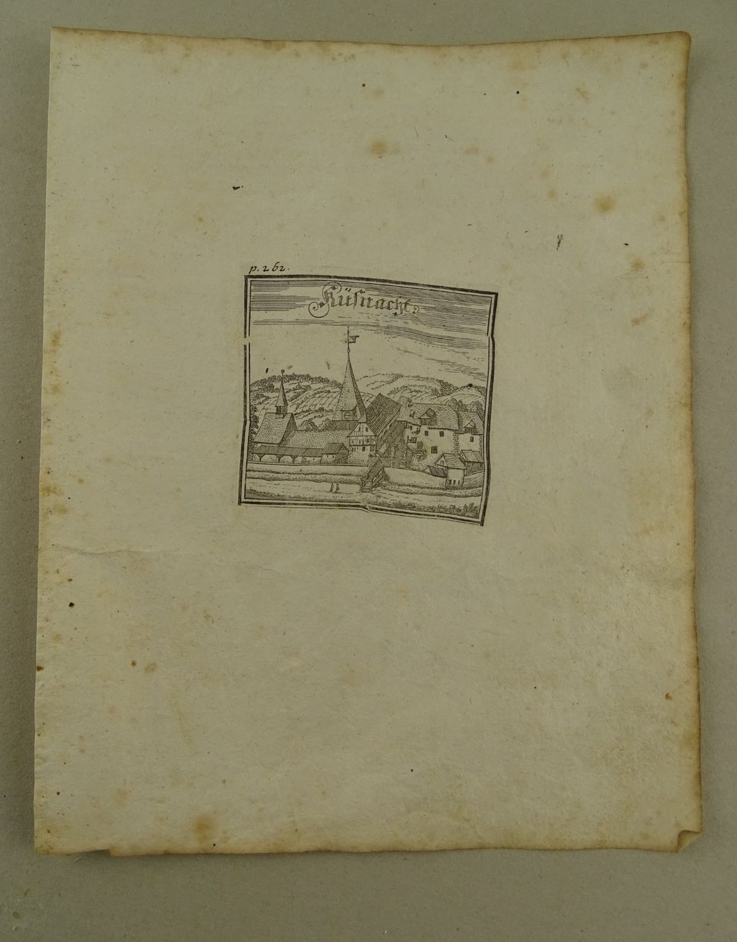 Incisioni: ANDELFINGEN, KUPFERSTICH, BLUNTSCHLI 1742 – Usato da Grüningen venduto da Kartensammler 2