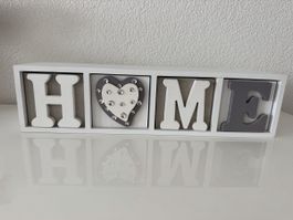Boîte de rangement décorative HOME, bois, neuf 