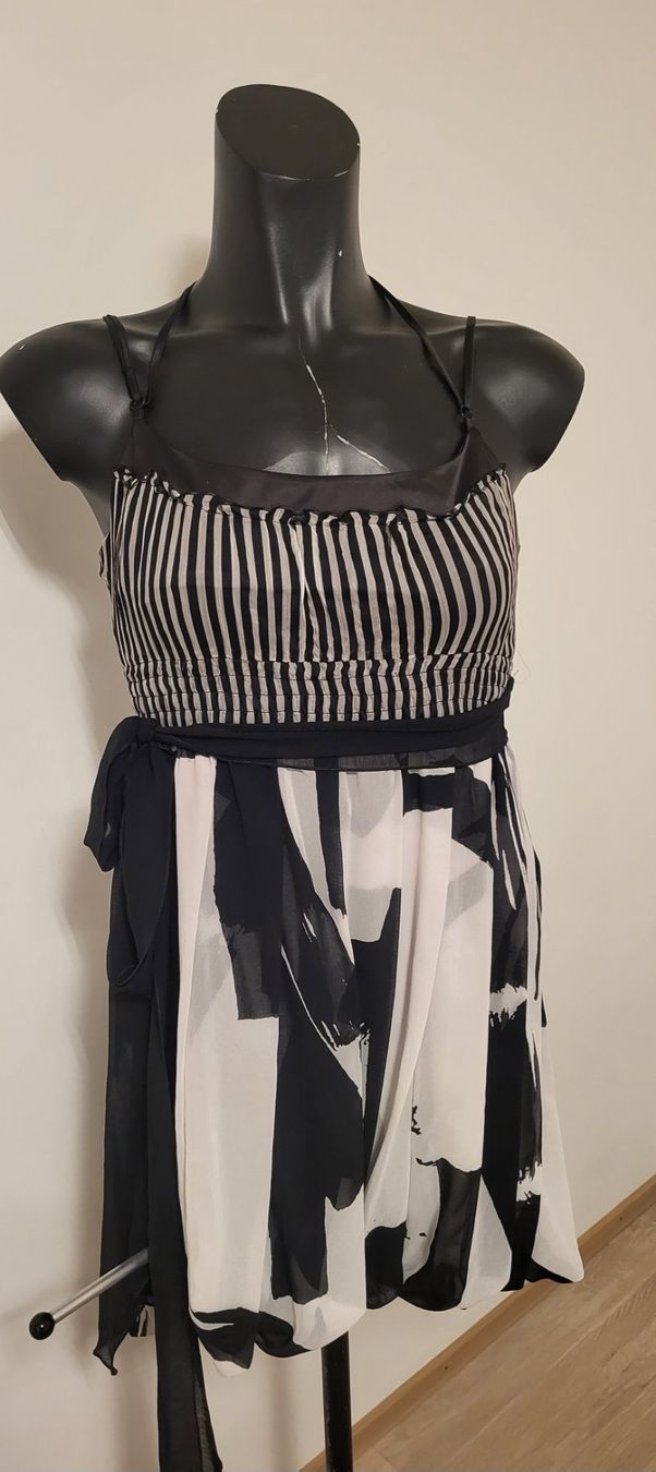 Vestiti: Kleid, Schwarz/Weiss, Gr. 46 IT – Nuovo (secondo la descrizione) da Büren NW venduto da Afuchs9