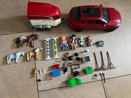 Playmobil Porsche mit Pferdeanhänger
