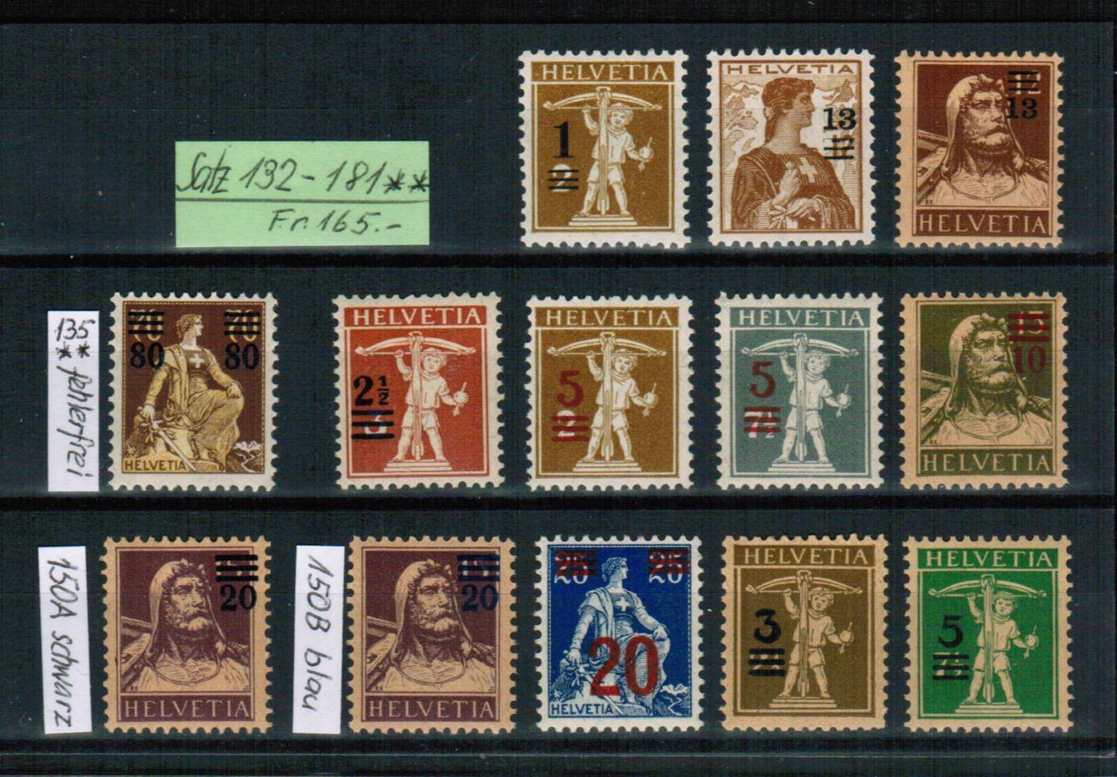 Tutti i francobolli: Satz 132-181 ** postfrisch – Nuovo (secondo la descrizione) da Bern venduto da peri02