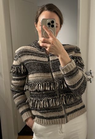 Beige Schwarz Strickjacje Max&Co Grösse S