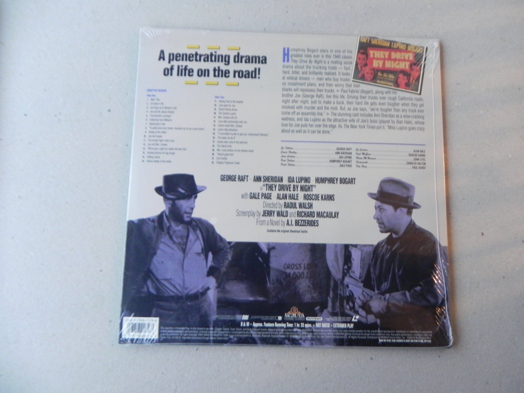 Mint Laserdisc Film mit Humphrey Bogart 1940 / 1992 Drive .. (Neu und ...