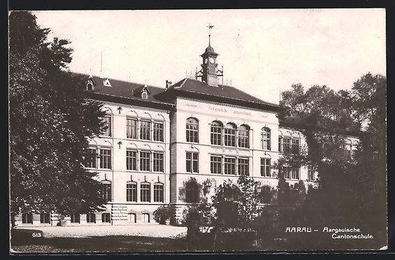 Cartes postales: AK Aarau, Aargauische Cantonschule, 1913 – D'occasion à Berlin par bartko-reher