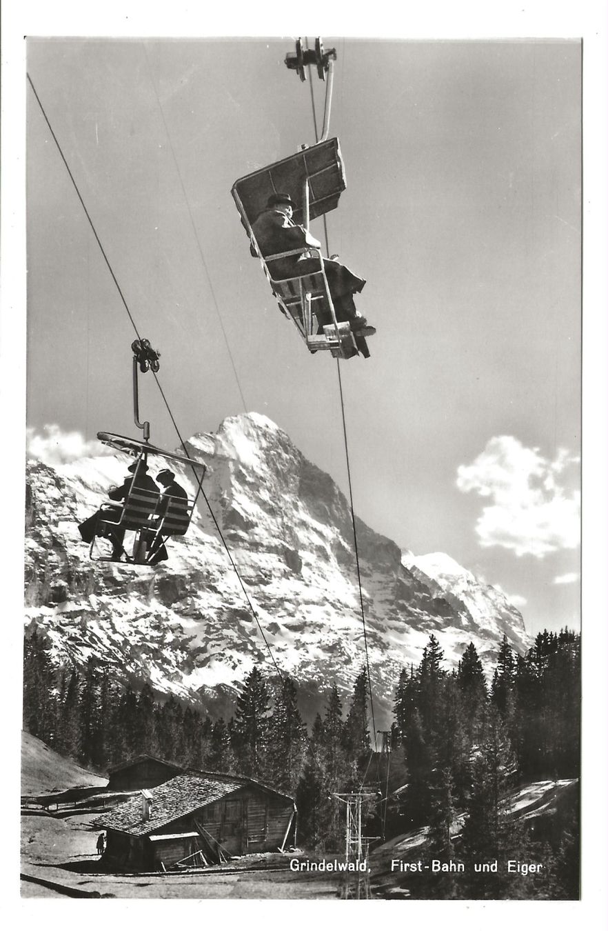 Ansichtskarten: Grindelwald (BE) Berner Oberland - First Sessel-Bahn  Eiger – Gebraucht aus Engelburg von Cartophil