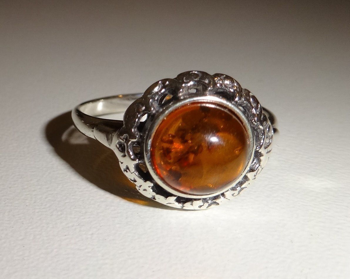Anelli: ECHT! * Bernstein RING 925 Silber VP 75,- – Nuovo e nell'imballaggio originale da Visp venduto da steinschmuckwelt 1