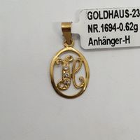 Echt 18K Gold - H Anhänger