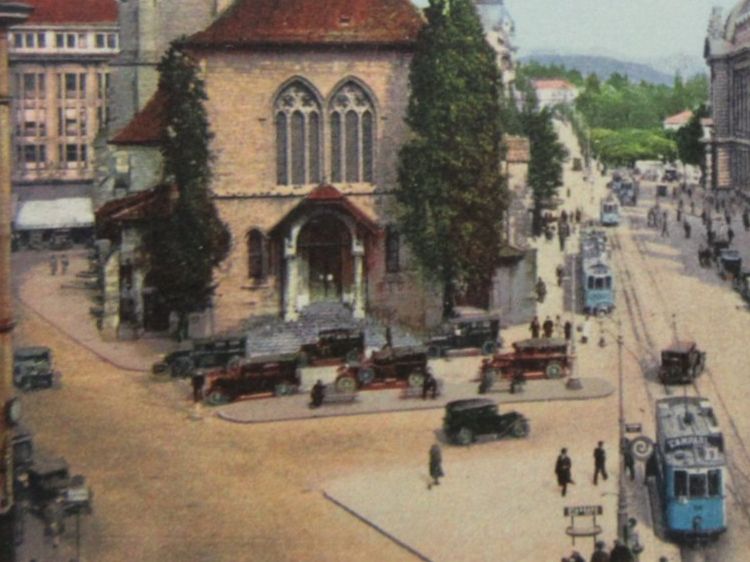 Cartoline postali: LAUSANNE  PLACE ST.FRANCOIS OLDTIMER AUTOS TRAMS VD AK – Usato da Ettingen venduto da Hausi4711 1