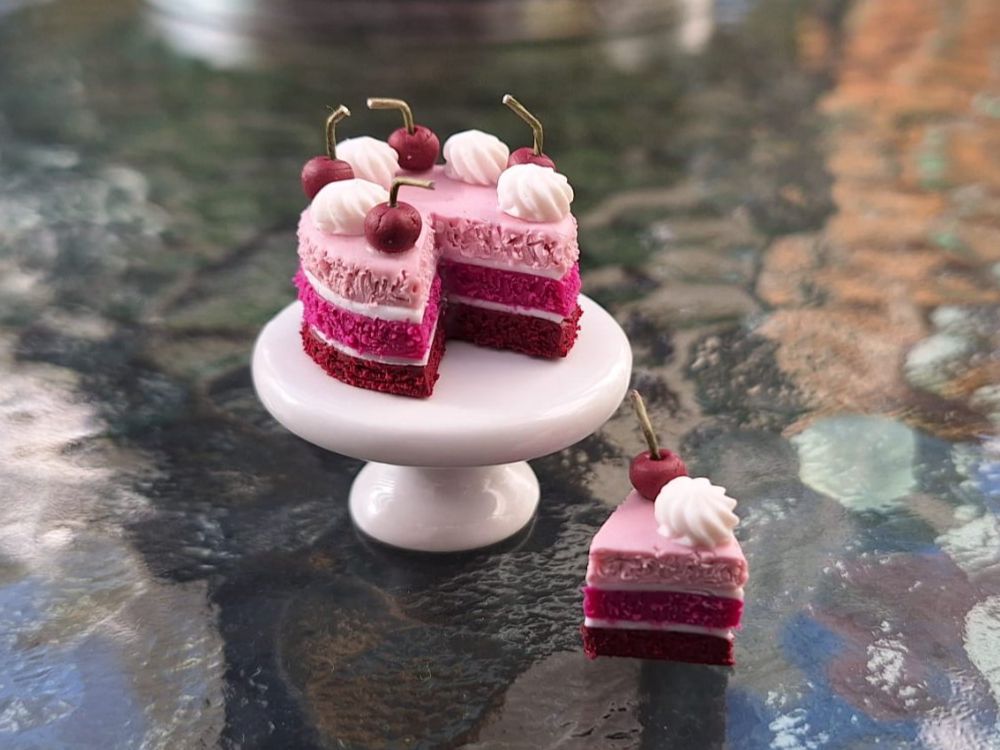 Puppenhäuser & -möbel: Handmade Kirschtorte – Neu (gemäss Beschreibung) aus Zürich von HandmadeTinyFood 2