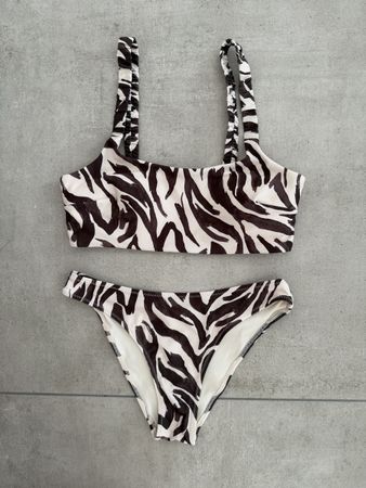 Zweiteiliger Zebra Bikini Set -  H&M Braun 