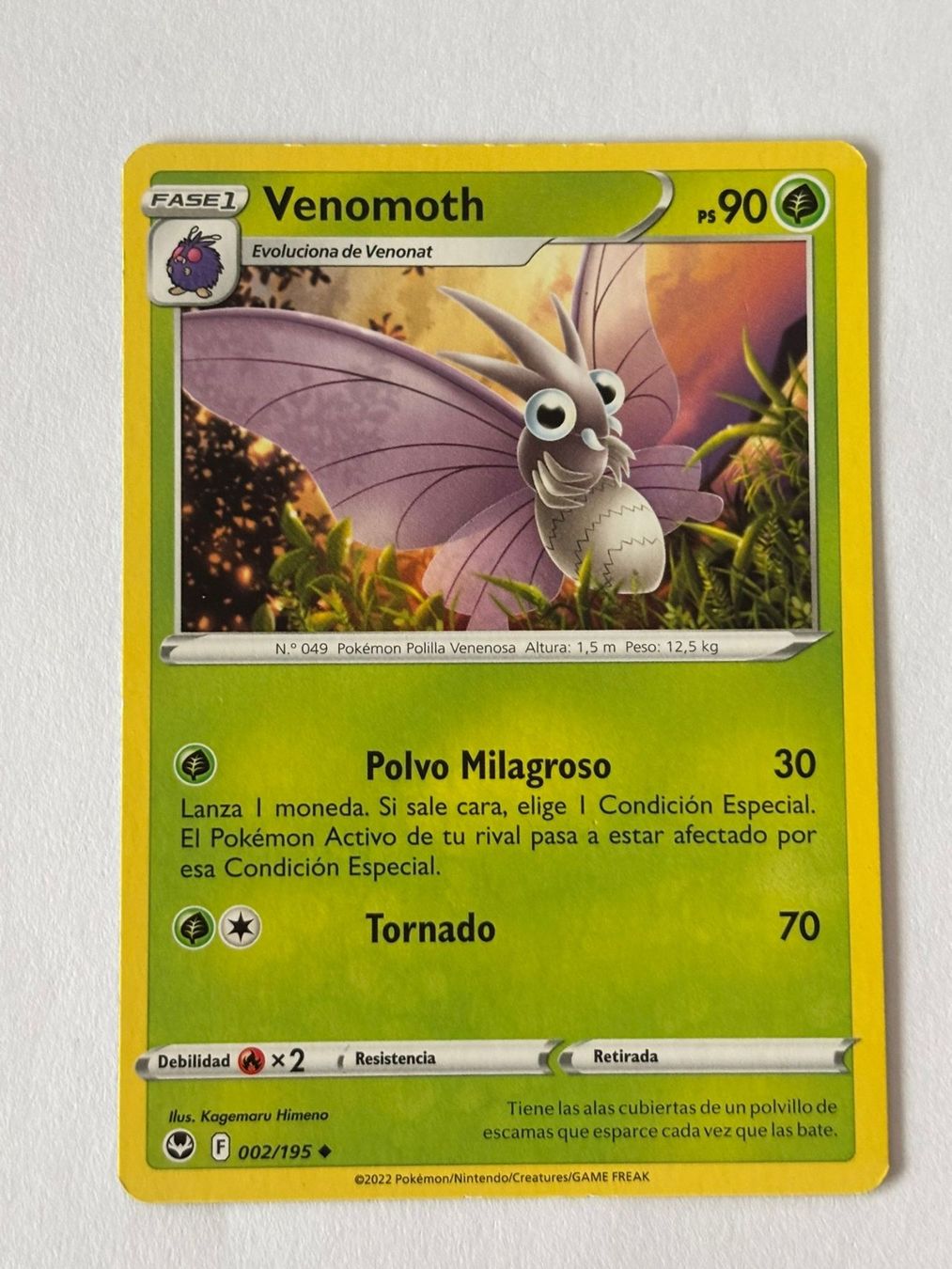 Pokémon Sammelbilder & Trading cards: Pokemon-Karte Venomoth 002/195 – Gebraucht aus Herisau von Seyashop1
