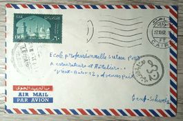 TR52 Enveloppe + Timbre  Egypte 1962