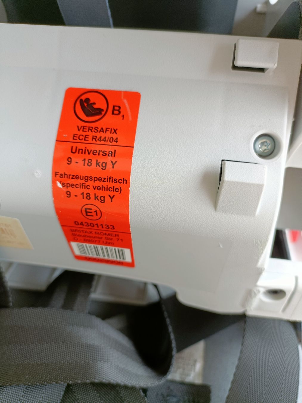 Britax Römer Sièges auto: Autokindersitz von Römer Britax 9.-18 kg – D'occasion à Sachseln par SandraHae 2