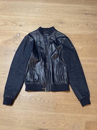 Armani Jeans Leder Jacke Herren
