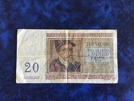 Belgien 20 Francs, 1956