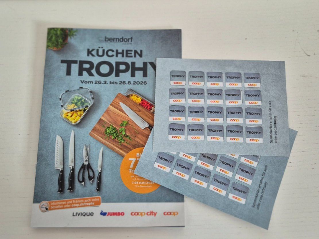 Coop Timbres & points: 7 volle Sammelkarten :: Coop Küchen Trophy :: – Neuf (Voir description) à Eggersriet par Fredb