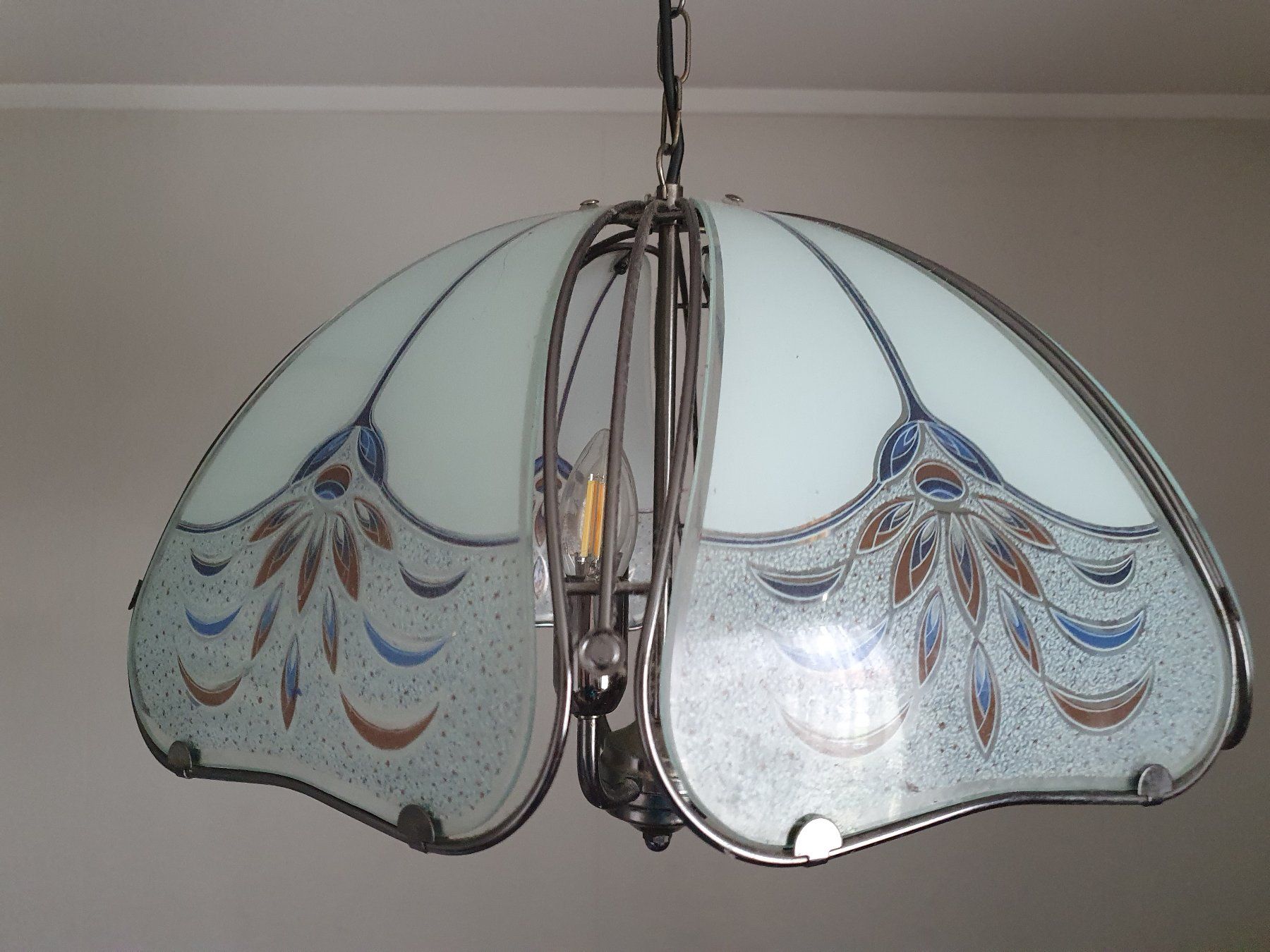 Paralumi: Glas Lampenschirm, Vintage Deckenlampe – Usato da Heiden venduto da pfupf74 1