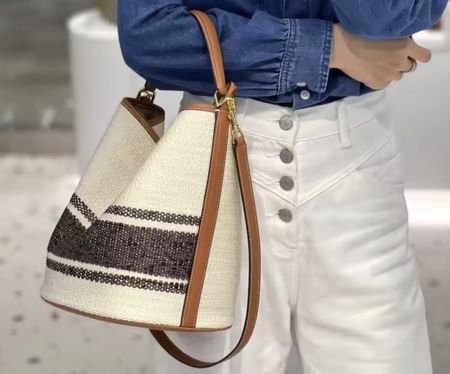 Sac seau canvas et cuir neuf
