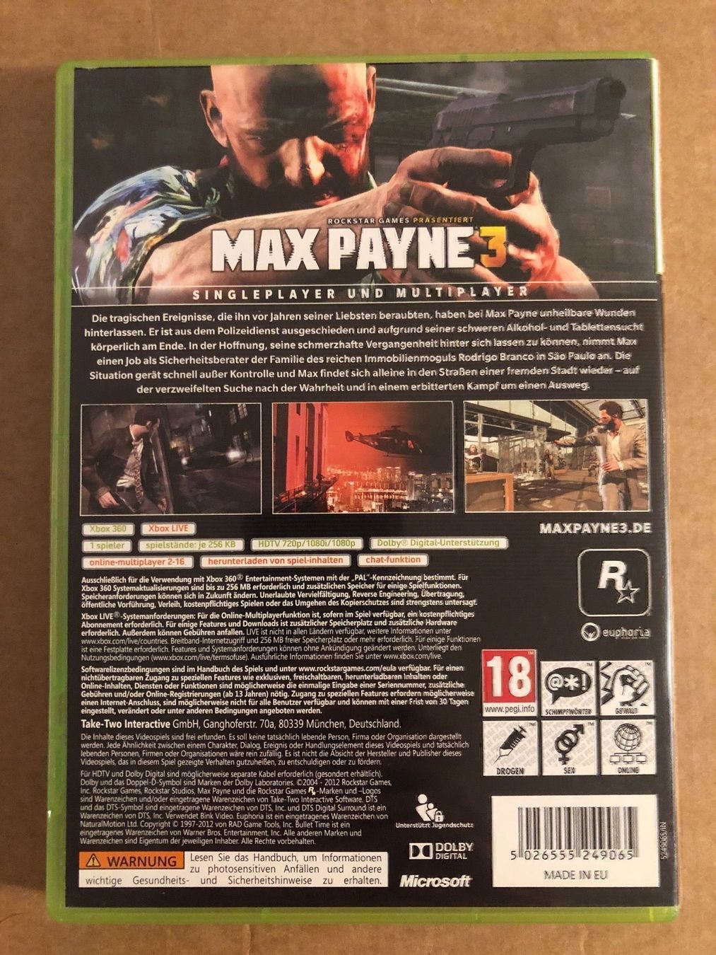 Microsoft Spiele: Max Payne 3 für Xbox 360 – Gebraucht aus Kestenholz von Mad18 1