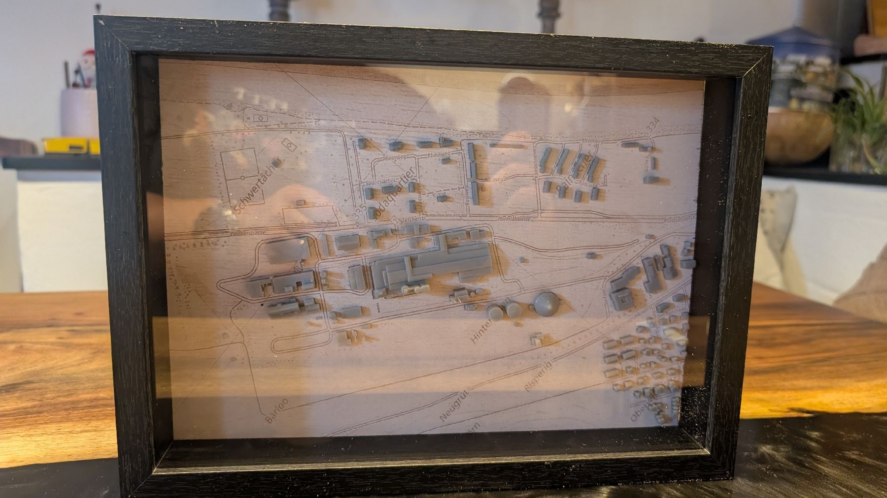 Cartine & Atlanti: Solvay Zurzach. Einzigartiges 3D Kartenmodell. – Usato da Bad Zurzach venduto da Hausandi 3