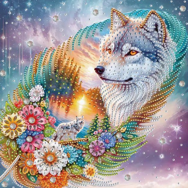 Bastelsets: Diamond Painting Wölfe-19-Poly-226 – Neu und originalverpackt aus Obergösgen von Diydiamant