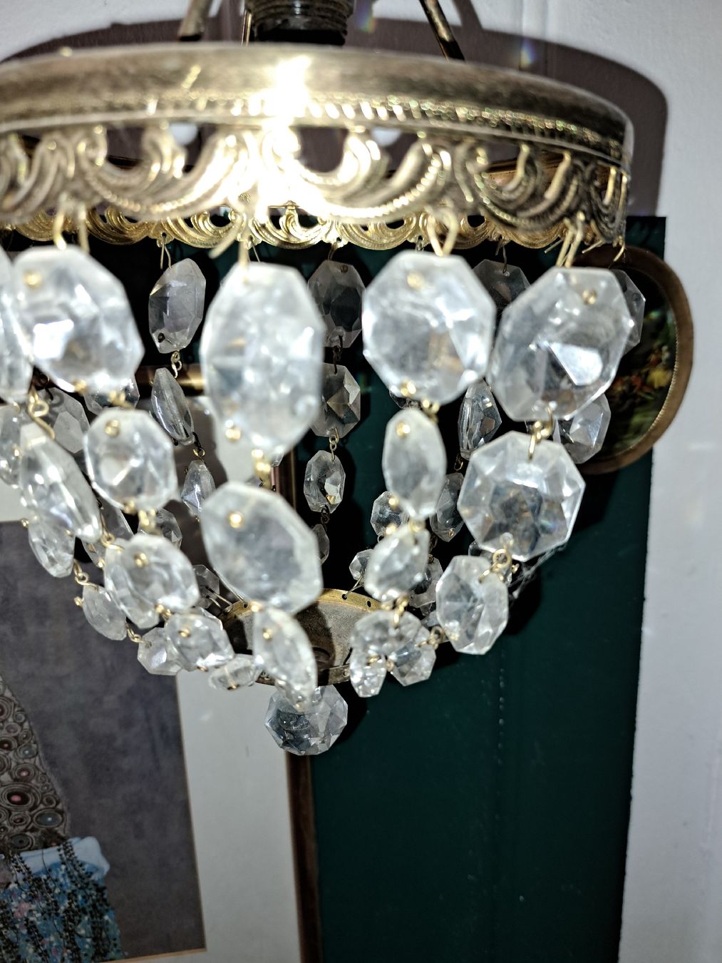 Lampen: Antike Glas Kristall Wandleuchte – Gebraucht aus Kölliken von Upcycling-by-Mc-TAM 3