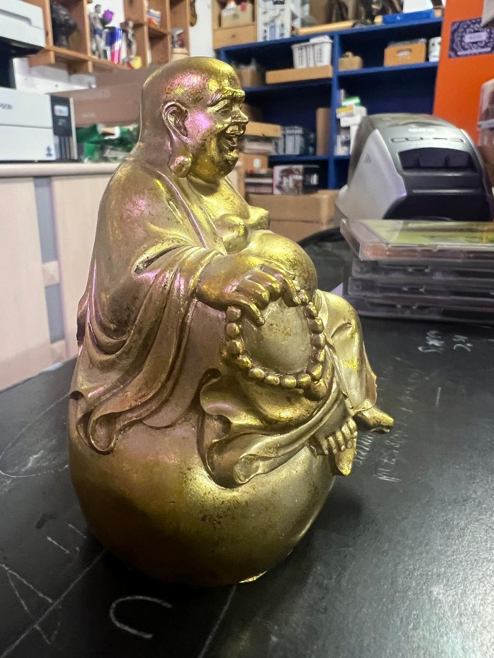 Statuette: Buddha goldfarben 100x95x70mm – Nuovo (secondo la descrizione) da Buchs SG venduto da Pocolocoli 1