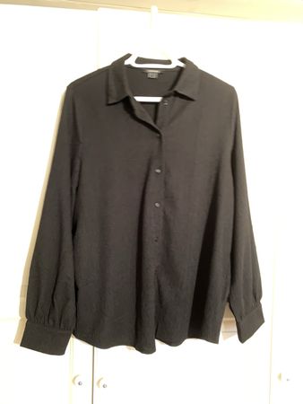 Schwarze Esmaara Bluse, Gr. 46, Langarm, Top Zustand!