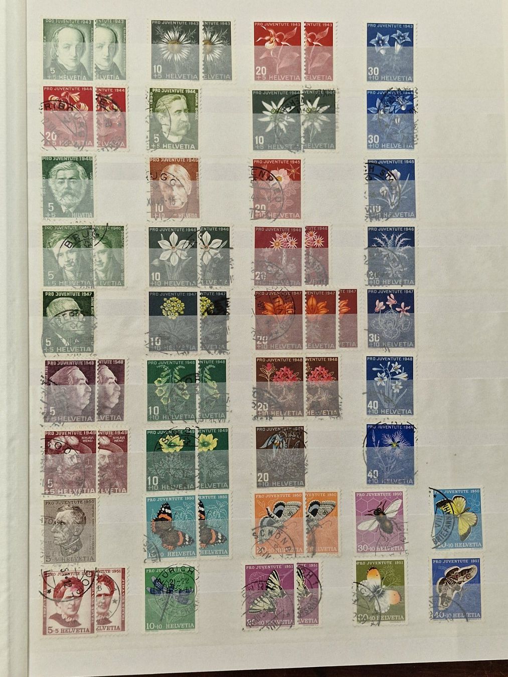 Tutti i francobolli: PRO JUVENTUTE 1912-1983 gestempelt - deuts. Vorläufer – Usato da Aesch LU venduto da briefmarken.uray 4