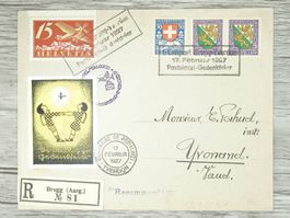 TR02 Enveloppe + Timbre Suisse 1927