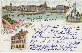 Gruss aus Basel, Litho, 1900