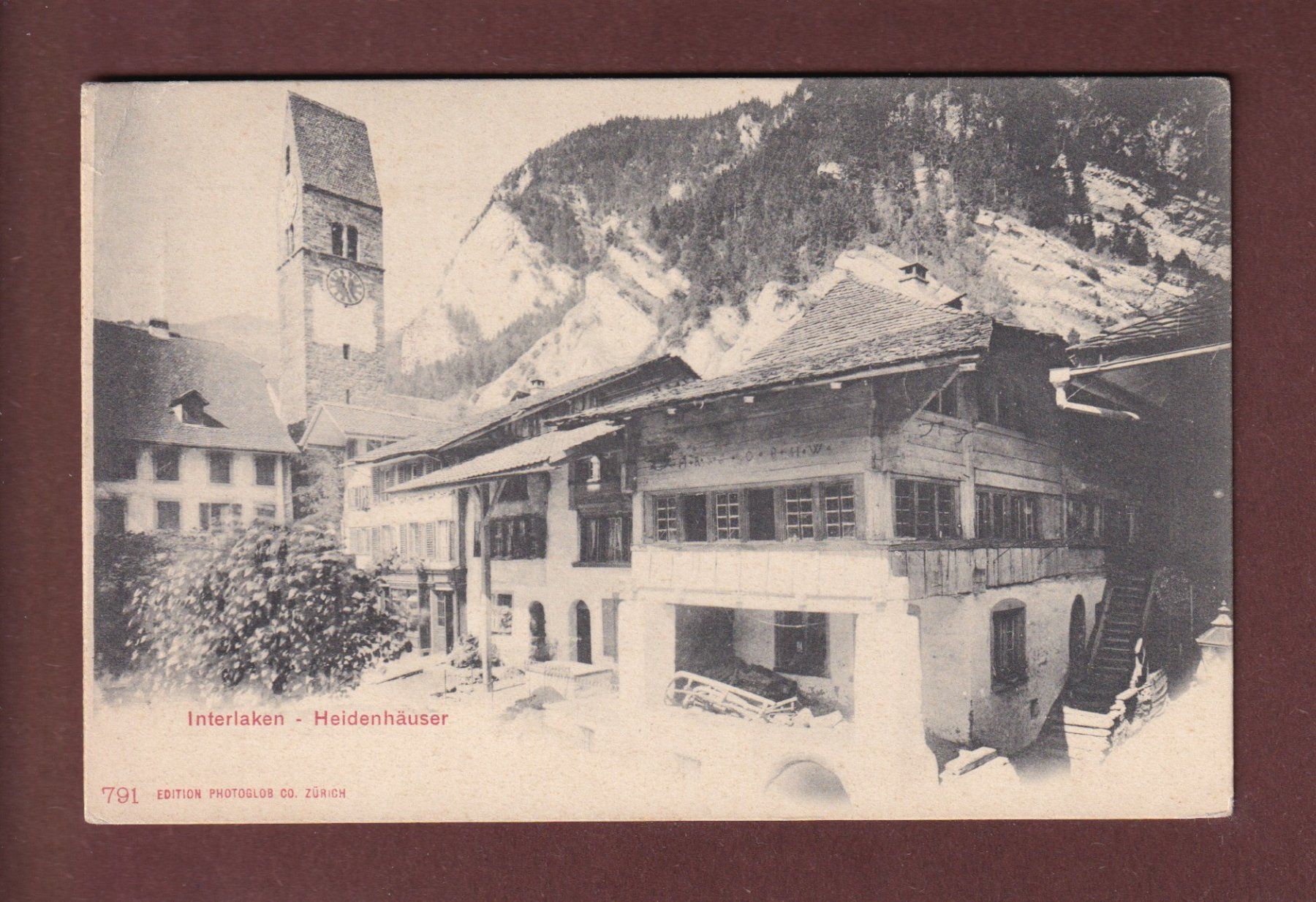 Cartoline postali: INTERLAKEN - Heidenhäuser // Eckbug // – Usato da Pully venduto da nicecards-shop