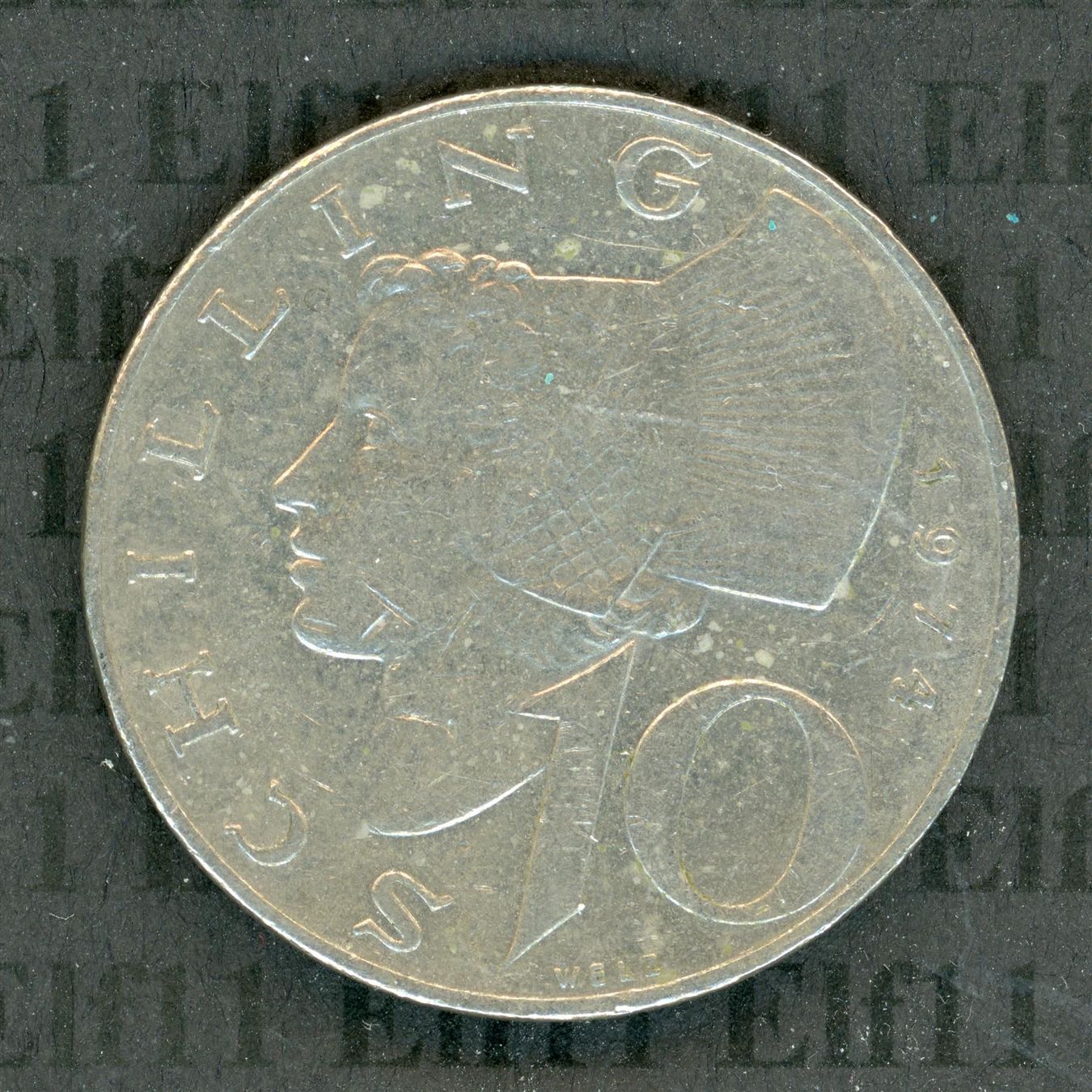 Tutti le monete: ATS__10.00 1974 -vz 10 Schilling – Usato da Widnau venduto da Elf11