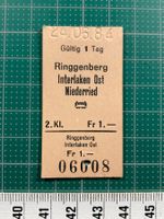 Bahn Billett Ringgenberg - Interlaken Ost / Niederried, SBB