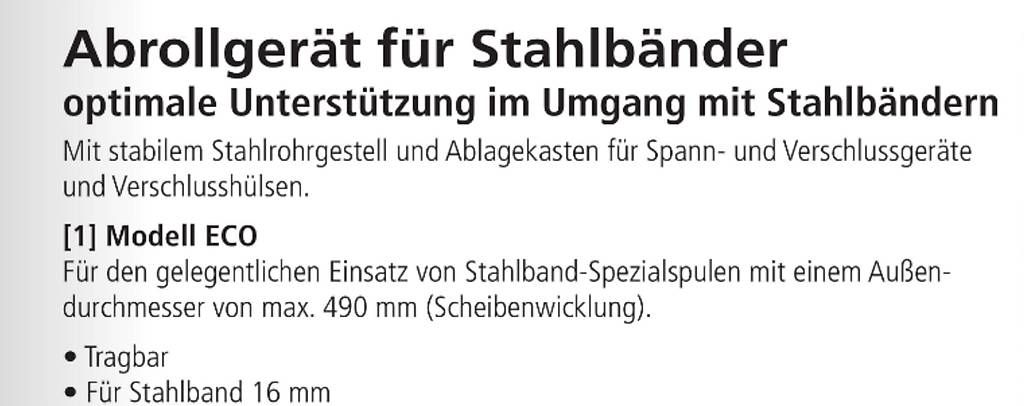 Bindegeräte: Abrollgerät für Stahlbänder 16mm – Neu und originalverpackt aus Necker von liq24 3