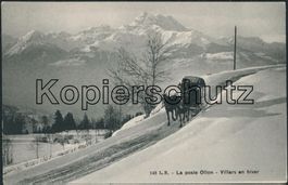 VD Villars sur Ollon - Pferdeschlittenpost - Postkutsche
