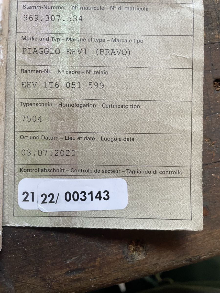 Piaggio Mofas: Piaggio Bravo EEV1 – Gebraucht aus Erschwil von Rainer82 1