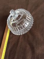 Bleikristall Deckelschale, Antik, 11cm