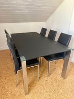 Svoboda Design-Esstisch + 6 Lederstühle