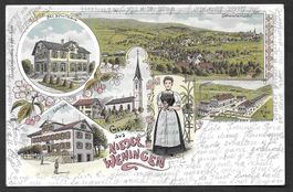 Niederweningen farbige Lithografie 6 Bilder